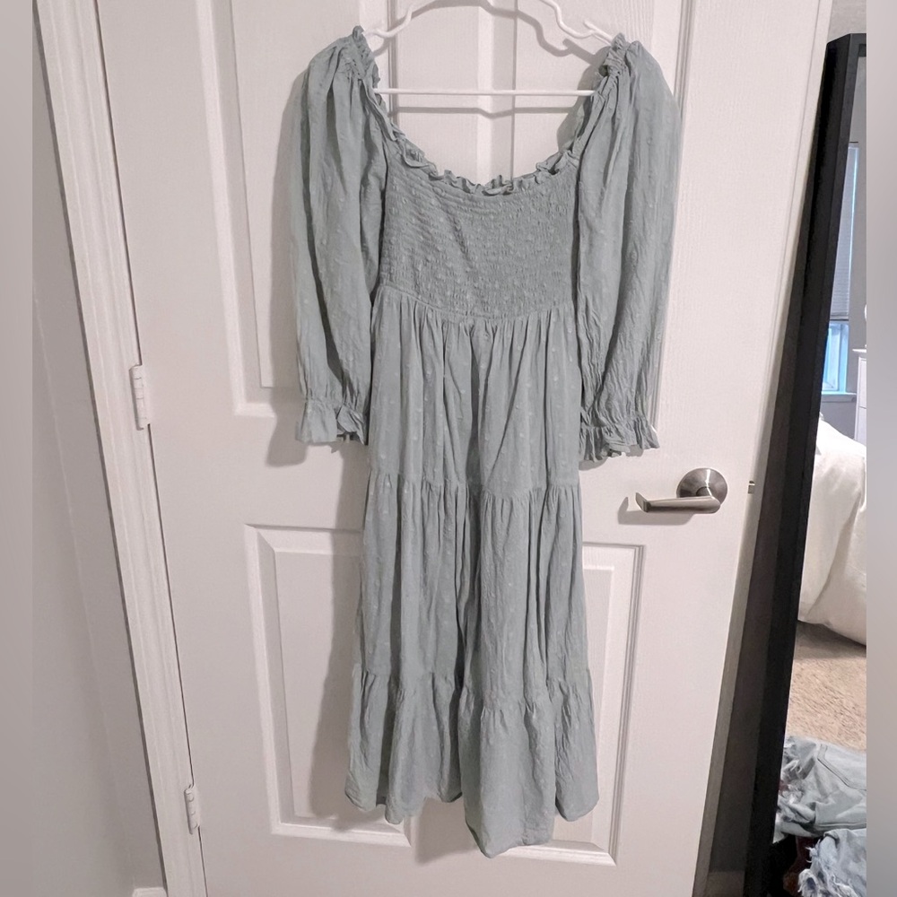 R.YIPOSHA Mint Color Maxi Long Summer Dress Flowy Size Small